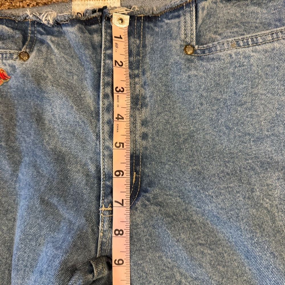 Bill Blass Vintage Embroidered Jeans Size 6 Boho Floral Denim - Picture 15 of 15